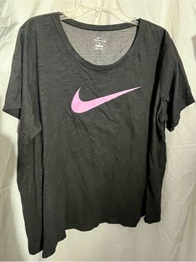 Nike Black Dri-FIT Tee with White Logo